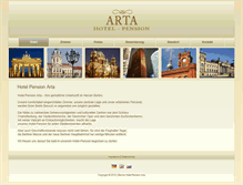 Tablet Screenshot of hotel-pension-arta.de